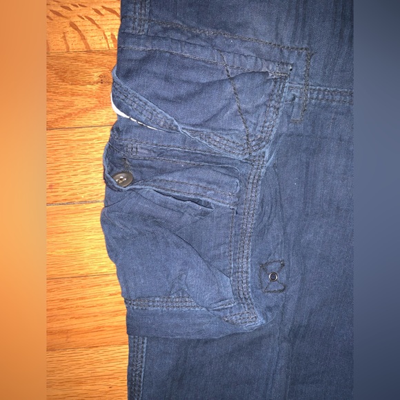 Vintage Polo Ralph Lauren Military Cargo Pants Cotton Blue Size 36x30 - Picture 2 of 5